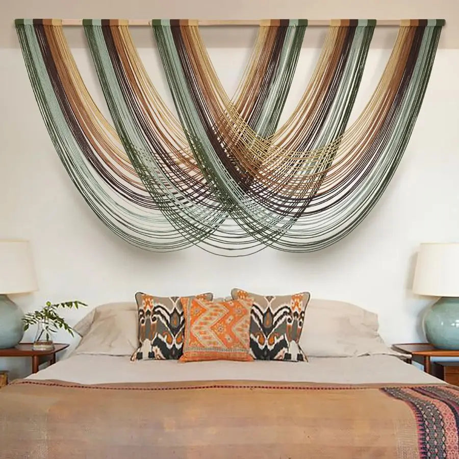 Macrame Wall Hanging Boho Yarn Wall Decor For Home Interior