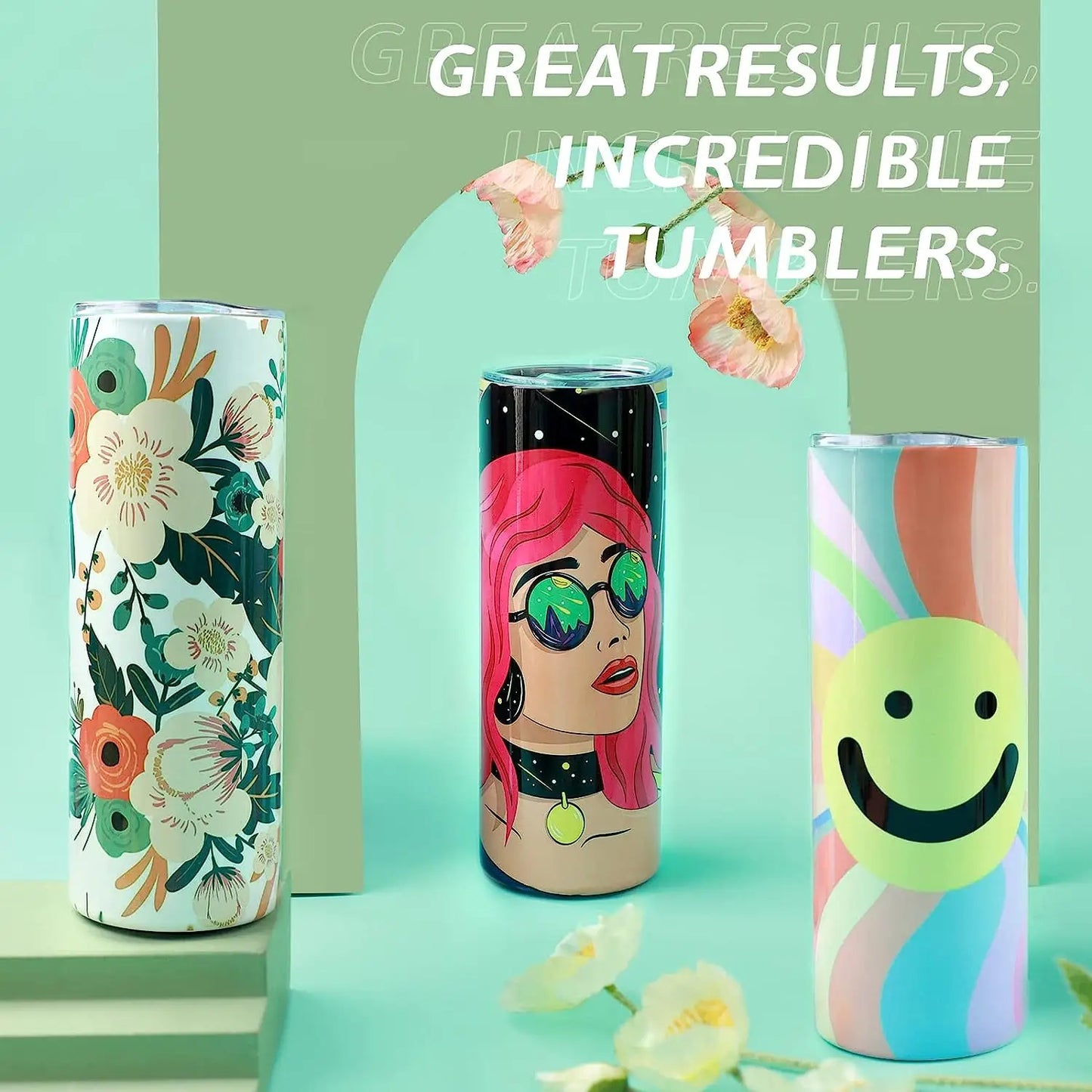 Sublimation Tumblers Blank Skinny Straight For DIY Mugs With Papers