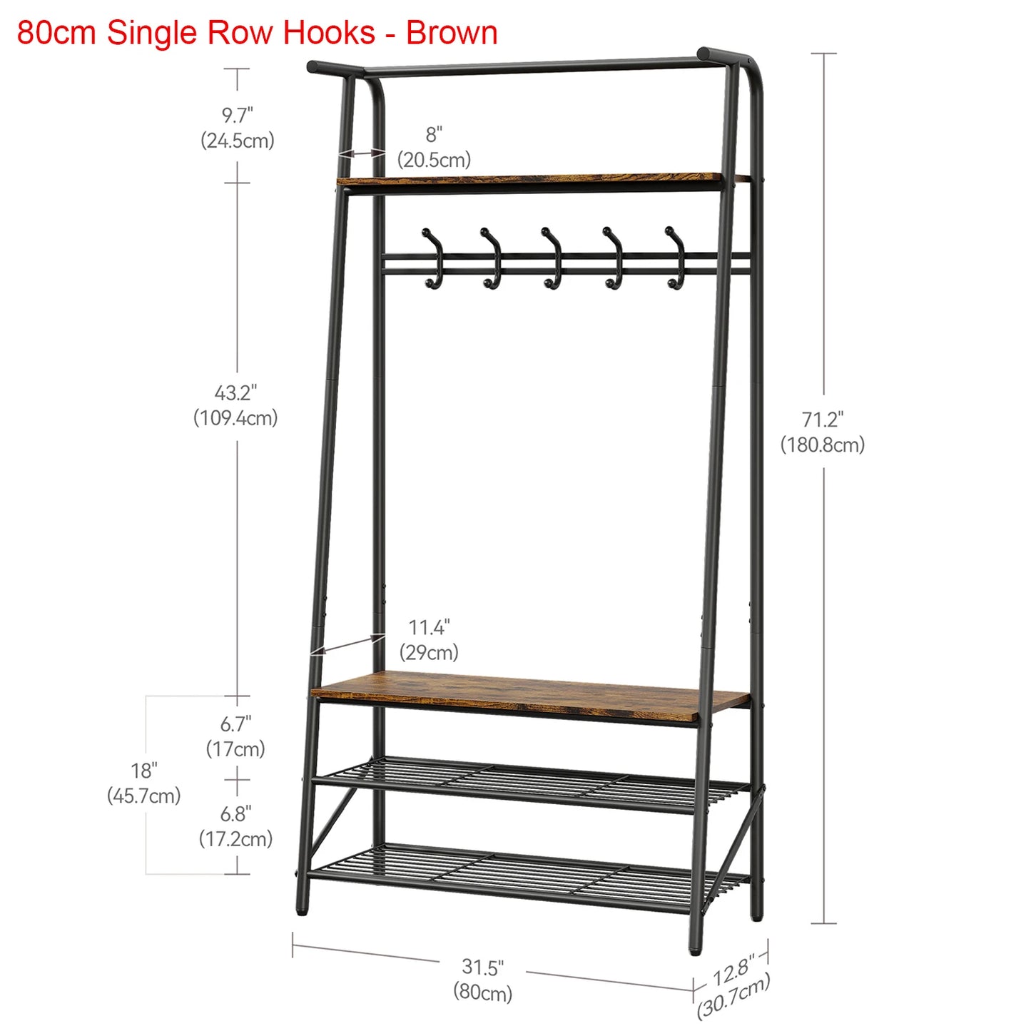 TWISTER.CK 4-In-1 Coat Rack Shoe Bench Hall Tree With Storage