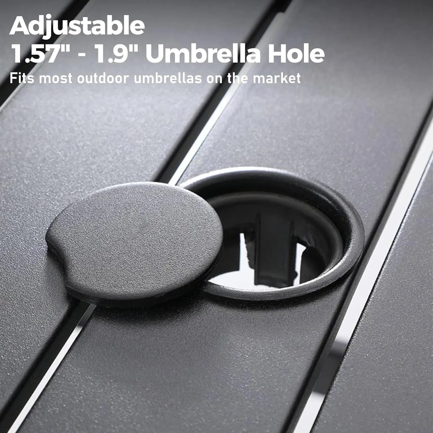 Outdoor Patio Dining Set For Four With Umbrella Hole