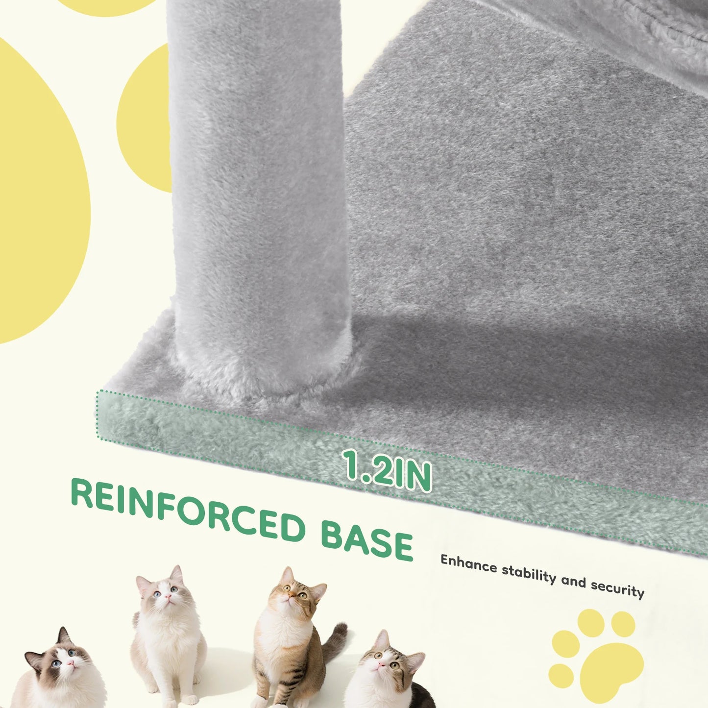 JHK Cat Tree Tall Multi Cat Climbing Tower With Sisal