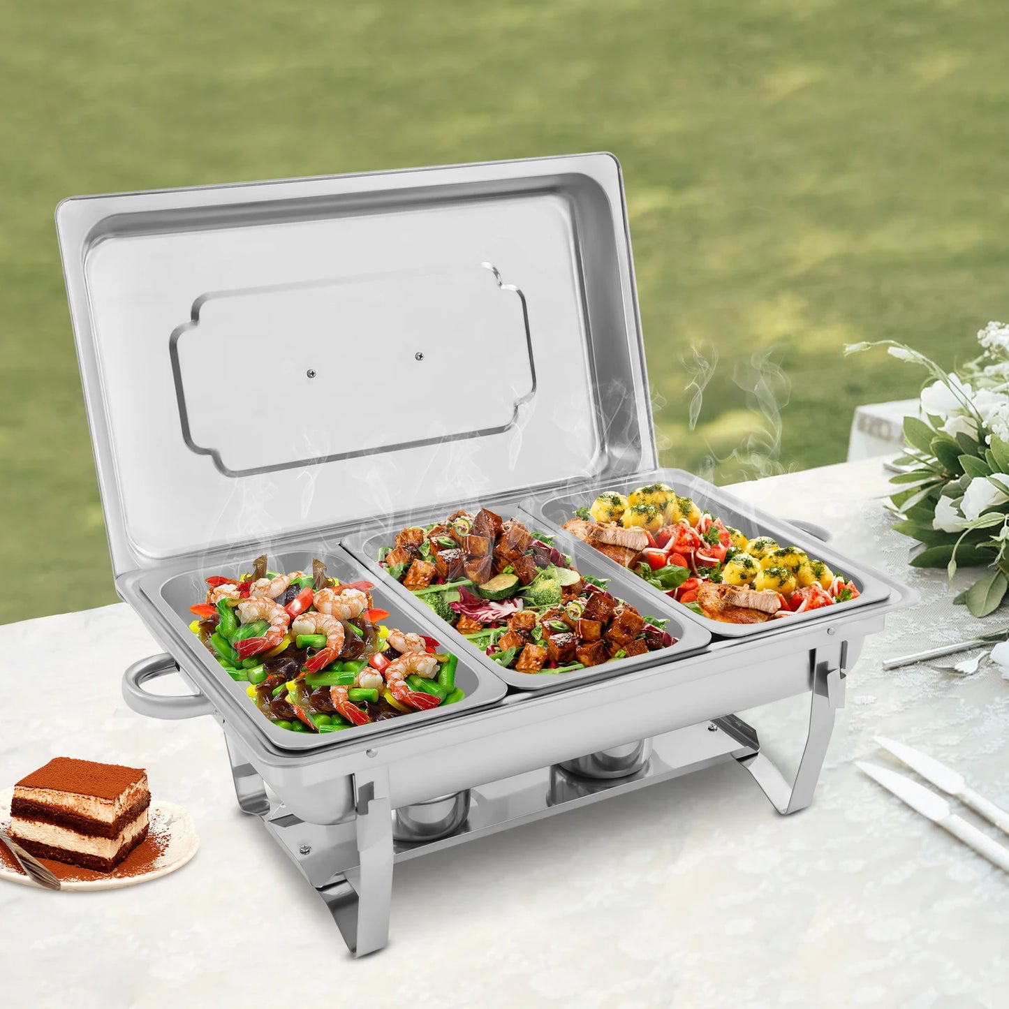 Stainless Steel Chafing Dish Buffet Set Chafer Warmer For Restaurants