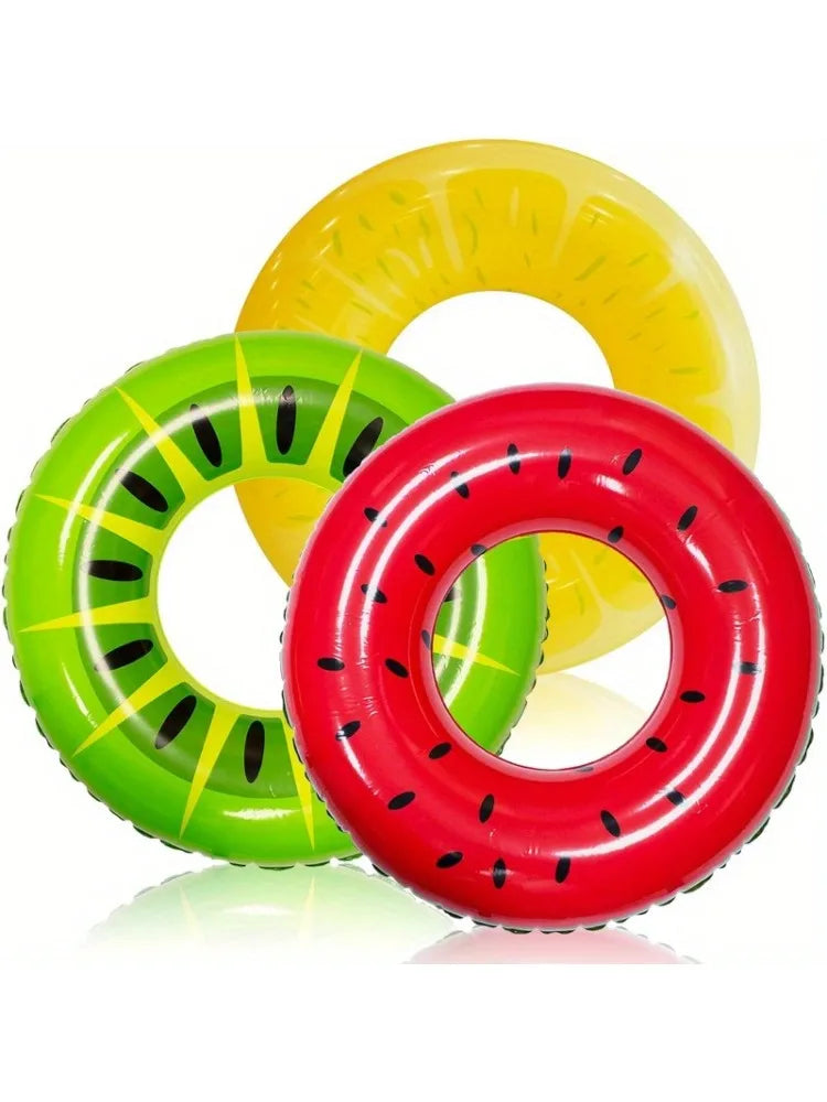 Joyfy Inflatable Fruit Ring Set For Pool Three Pack