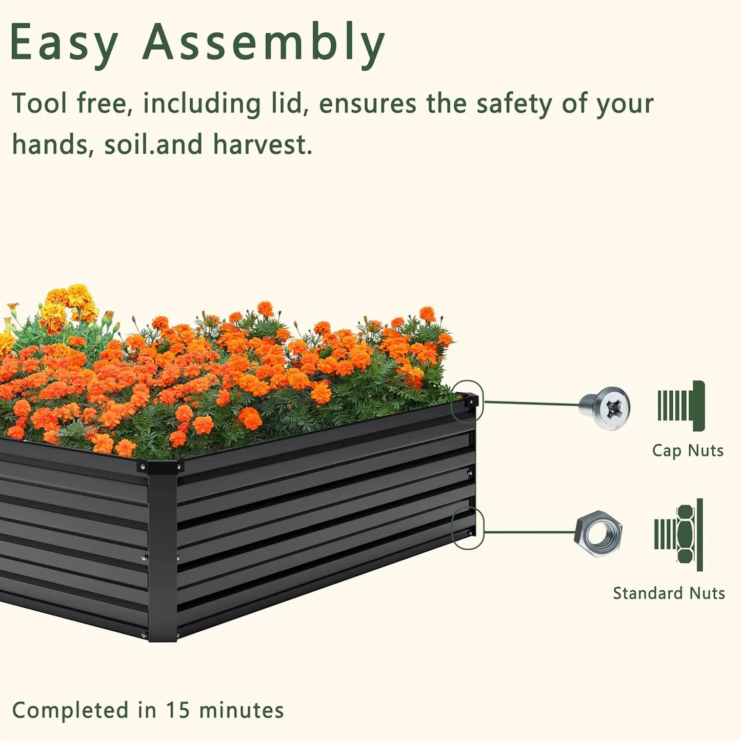 Galvanized Raised Garden Bed Kit Two-Piece