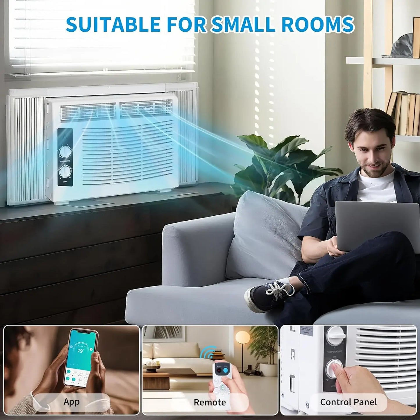 Acekool Cooling Only Window Air Conditioner For Rooms