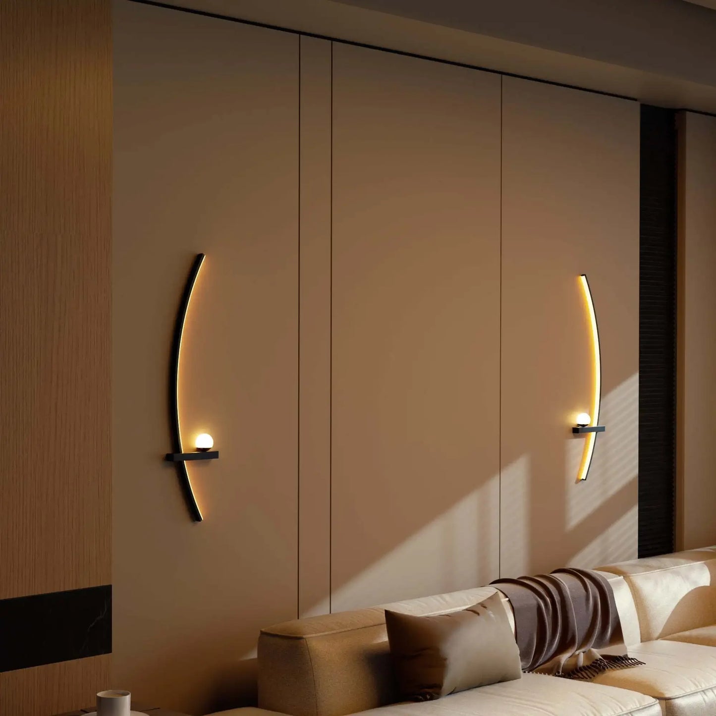 Modern Adjustable LED Wall Sconce Arc Bedside Lamp for Indoor Use