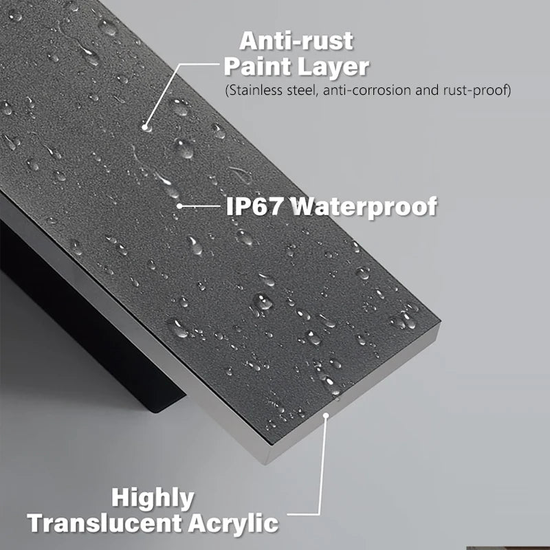 IISINUO Outdoor Porch Wall Light Stainless Steel IP67 Waterproof Dimmable