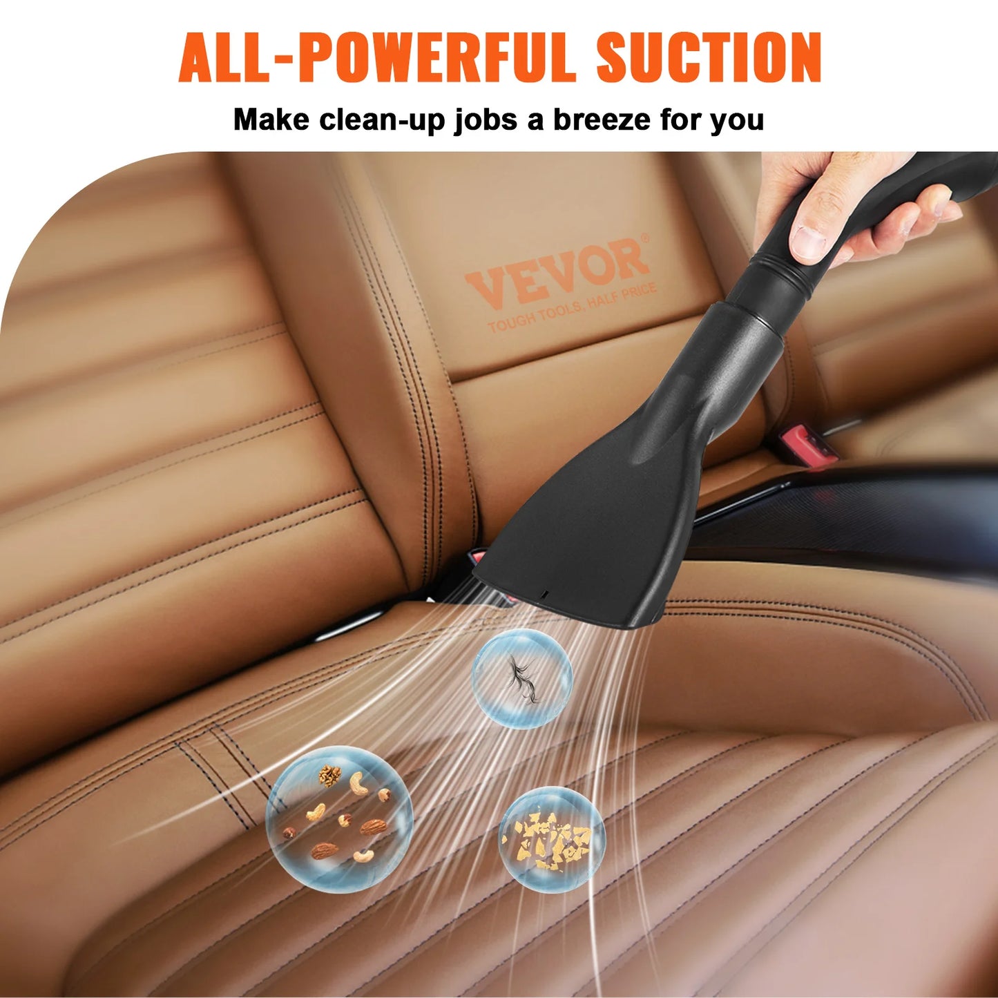 SucceBuy Wet Dry Vac 2.5 Peak HP 3-in-1 Shop Vacuum