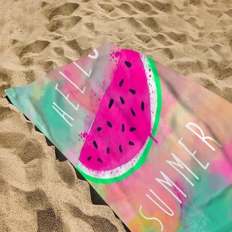 Watermelon Pattern Microfiber Beach Towel Quick Dry for Travel