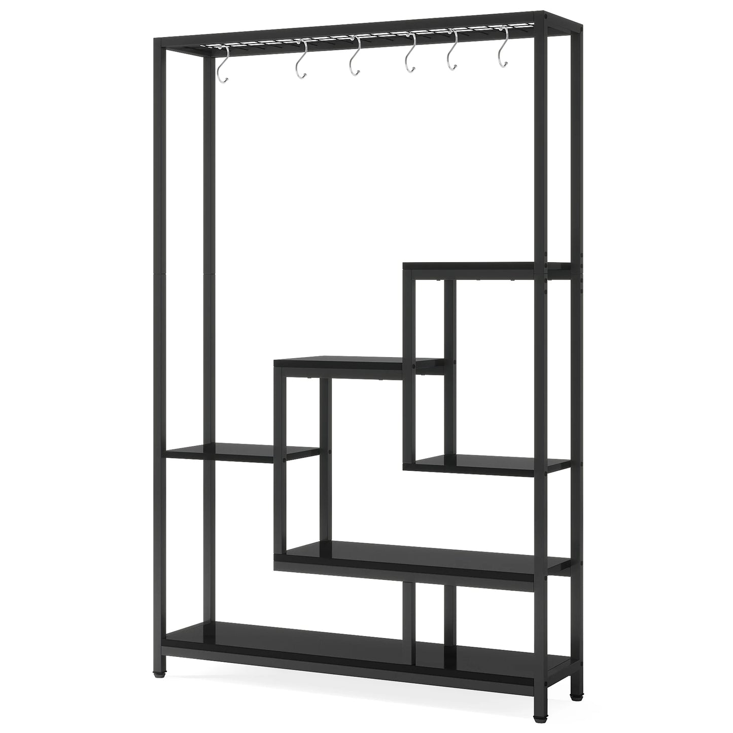 Tribesigns 5 Tier Indoor Plant Stand With Hanging Hooks