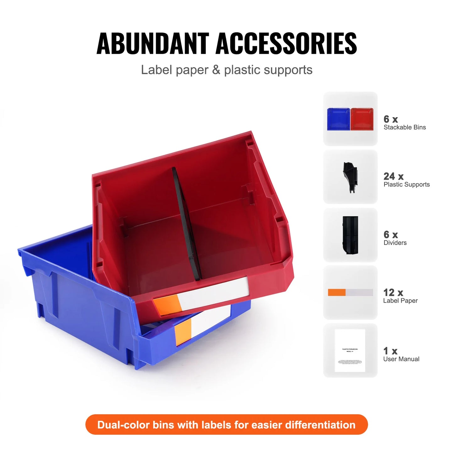 SucceBuy Garage Storage Bins Wall Mounted Stackable Organizer