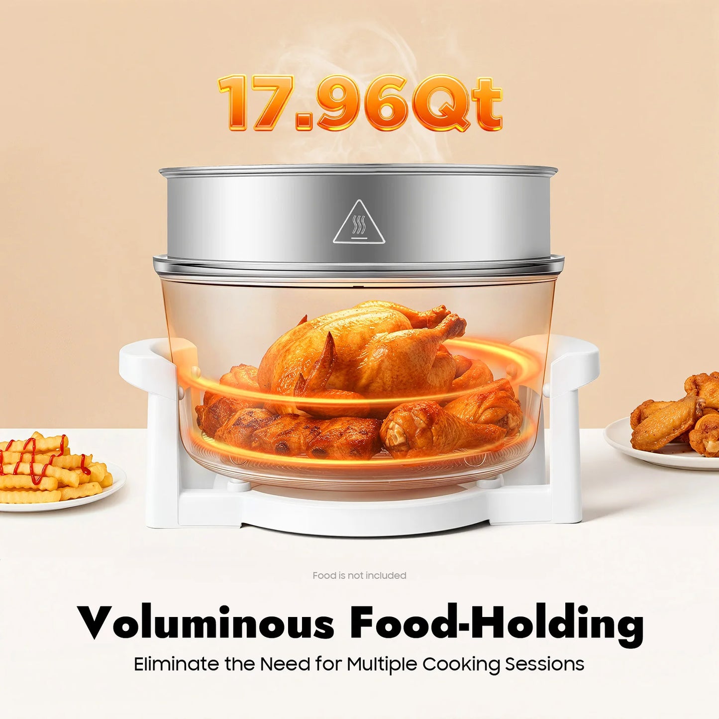 Visual Air Fryer 1200 To 1400 Watts With Grill Rack
