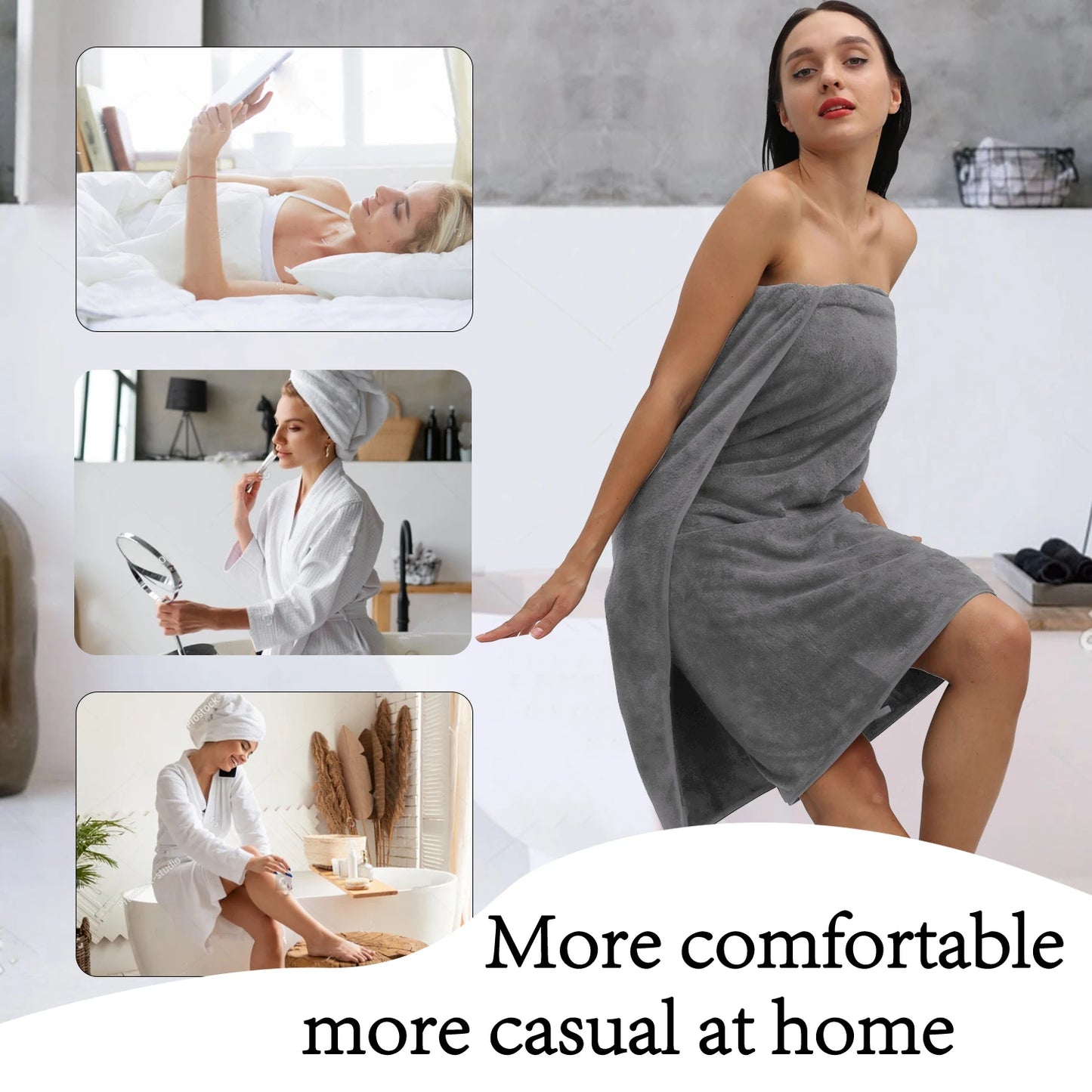 Belista Oversized Bath Towels Set Eight Piece Includes Towels Washcloths