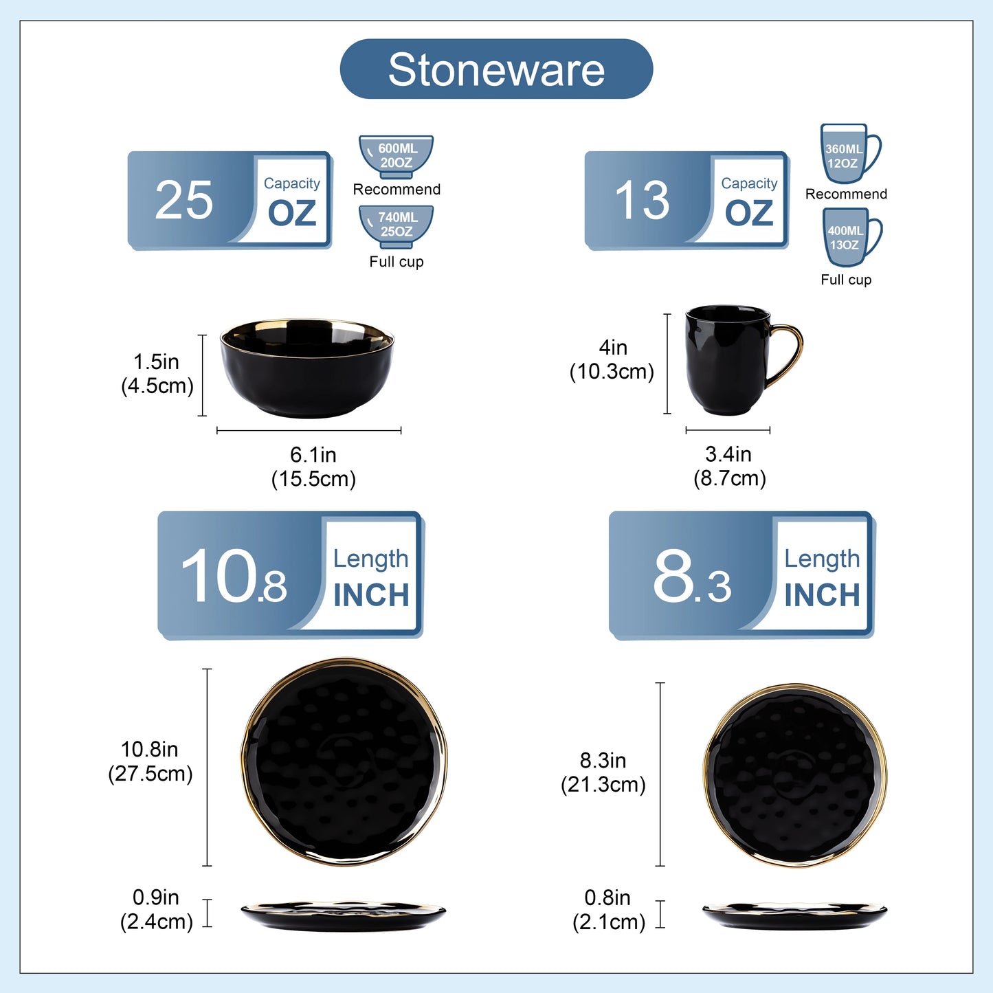 MALACASA Porcelain Dinnerware Set For Everyday Dining And Entertaining