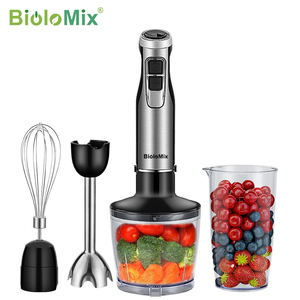 Biolomix 1200W 4 In 1 Immersion Hand Blender With Chopper