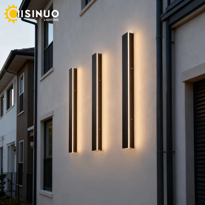IISINUO Outdoor Porch Wall Light Stainless Steel IP67 Waterproof Dimmable