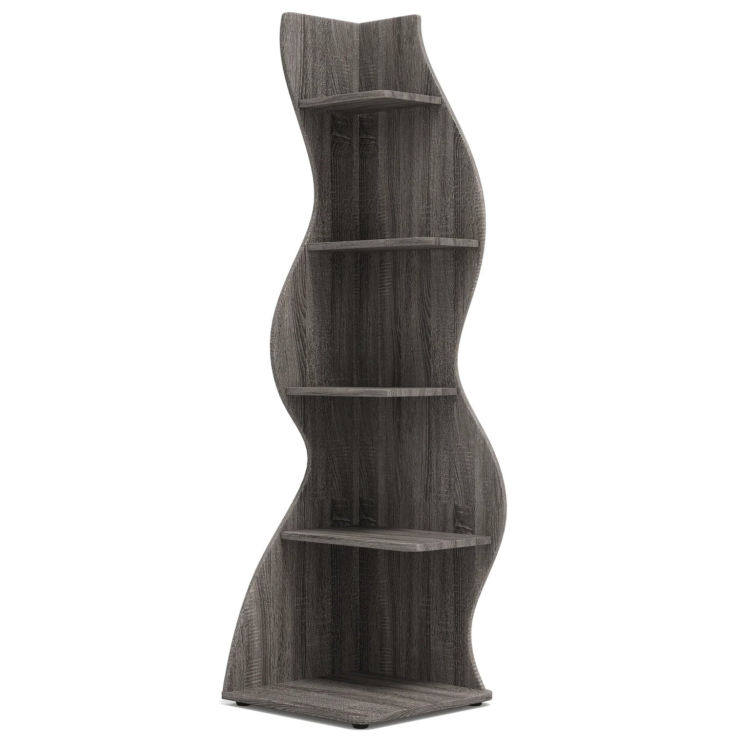 Tribesigns 5-Tier Corner Shelf Wall Mount Bookshelf