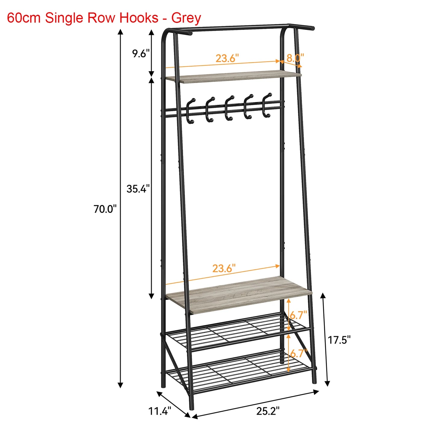 TWISTER.CK 4-In-1 Coat Rack Shoe Bench Hall Tree With Storage