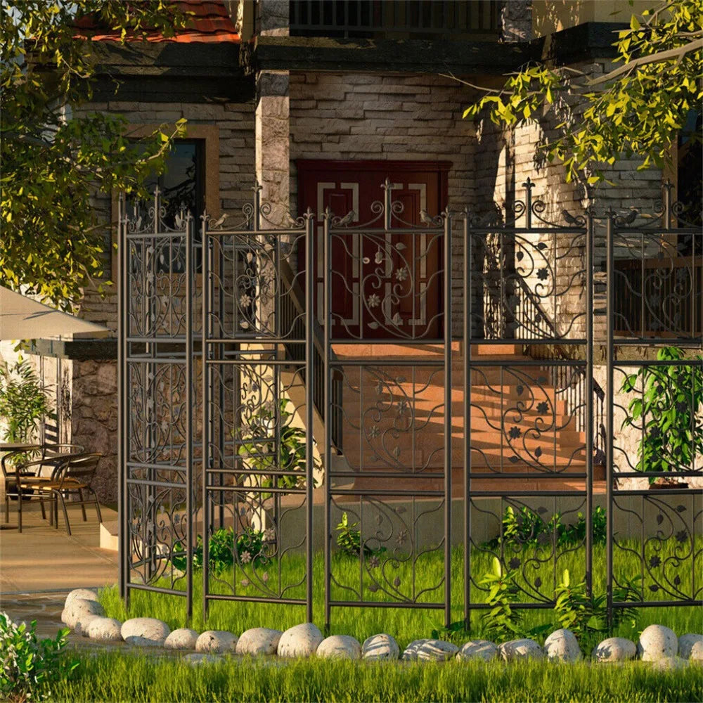 Durable Metal Garden Trellis Fence for Climbing Plants Lattice