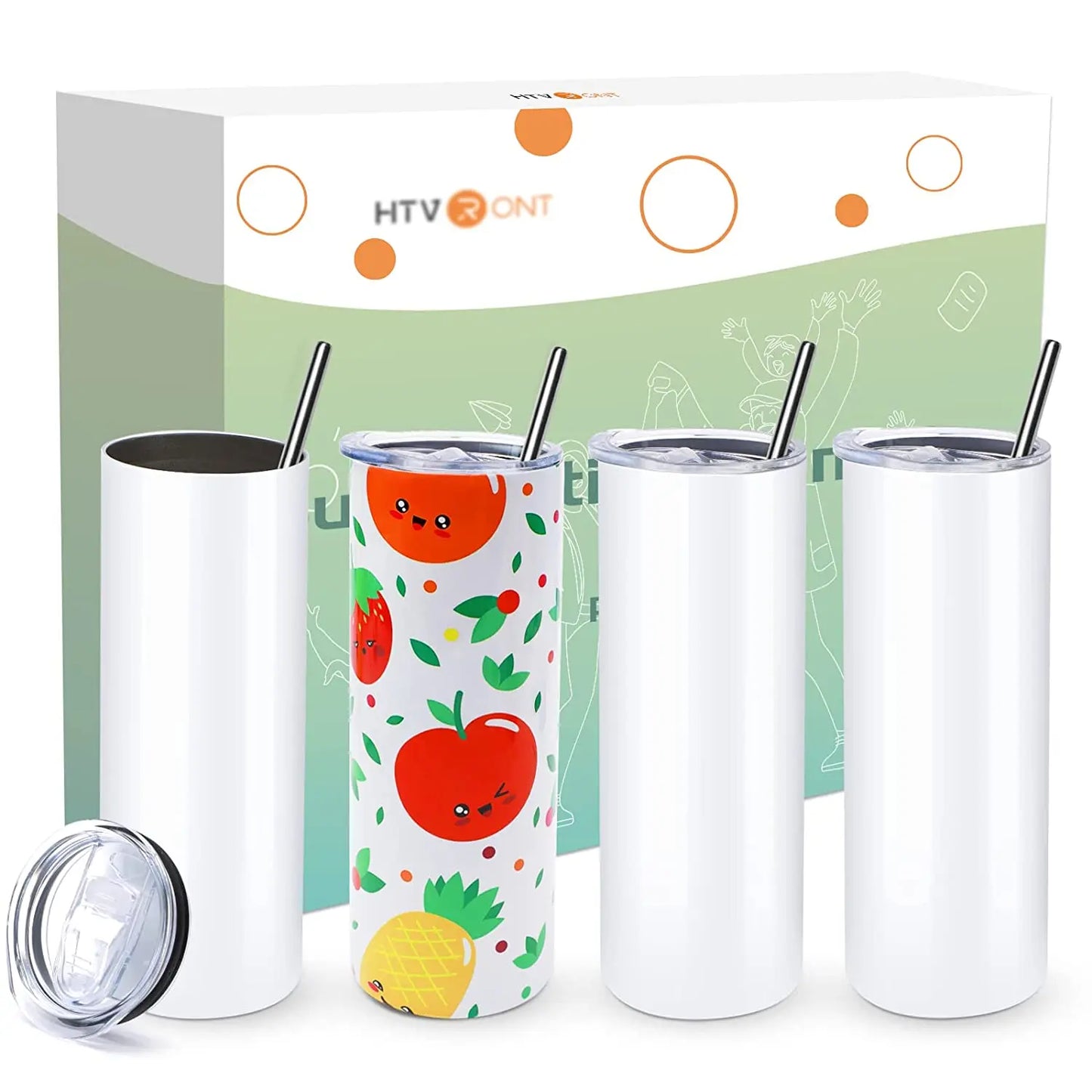 Sublimation Tumblers Blank Skinny Straight For DIY Mugs With Papers