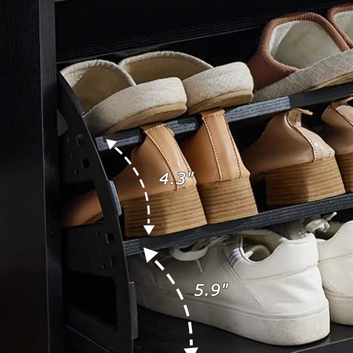 Entryway Shoe Storage Bench With Flip Drawers And Lift Top