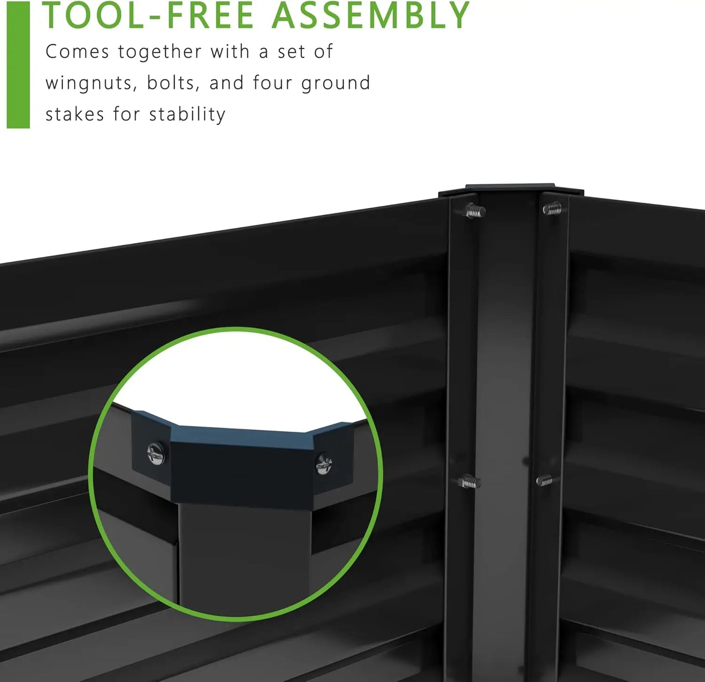 Galvanized Raised Garden Bed Kit Two-Piece