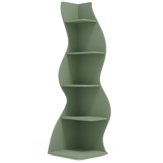 Tribesigns 5-Tier Corner Shelf Wall Mount Bookshelf