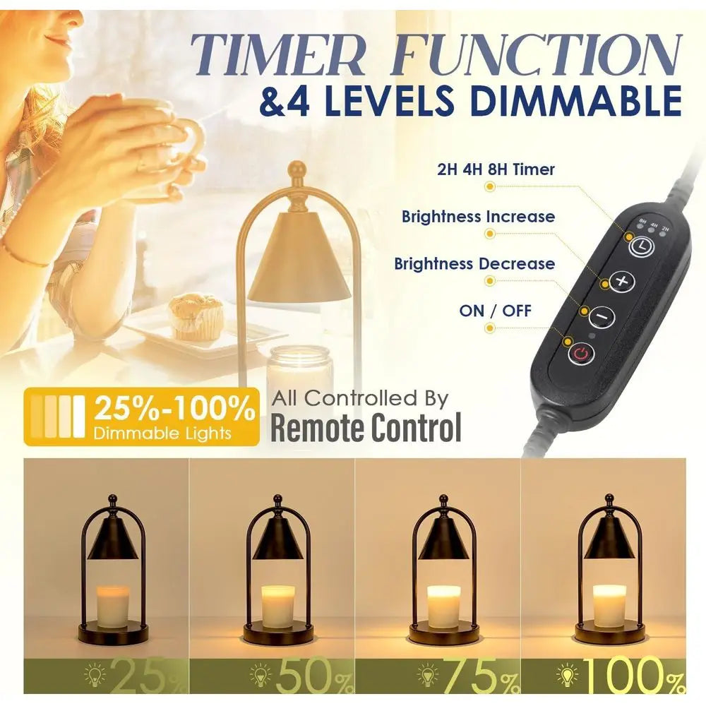 Dimmable Candle Warmer Lamp With Timer For Home Decor