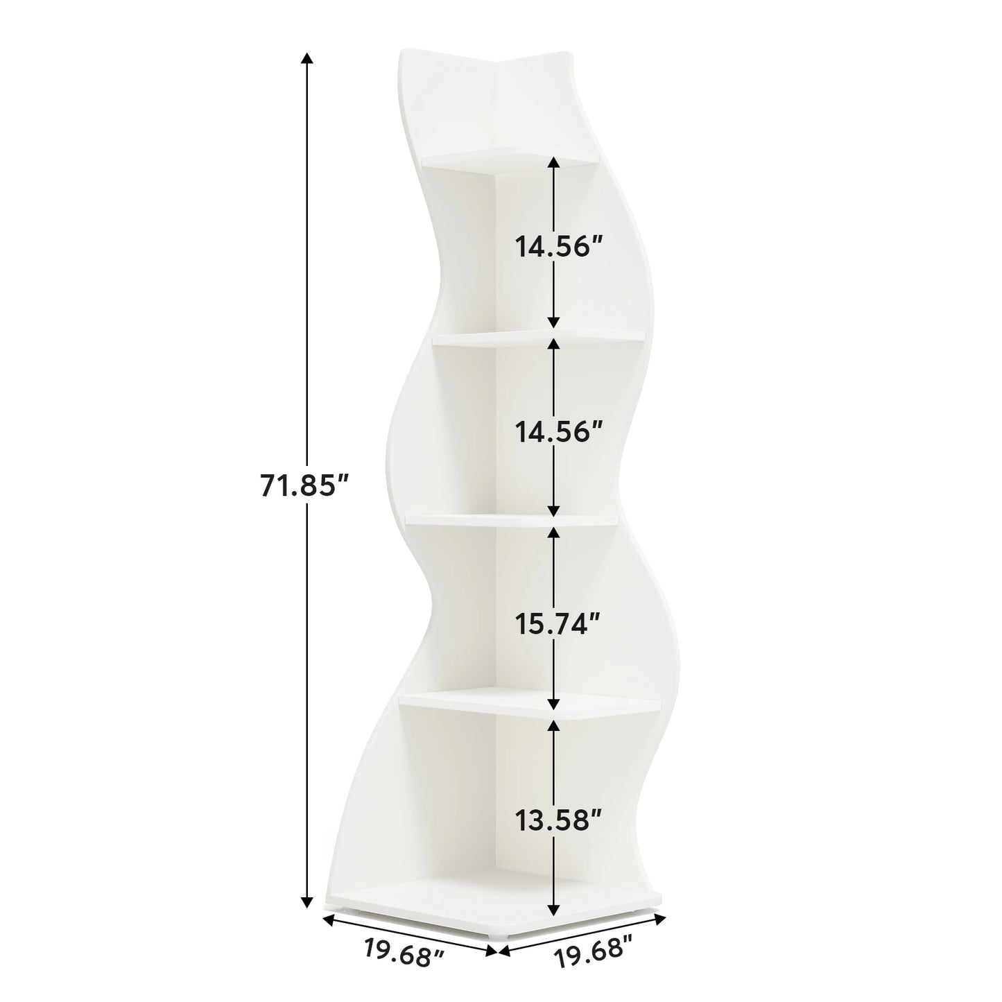 Tribesigns 5-Tier Corner Shelf Wall Mount Bookshelf