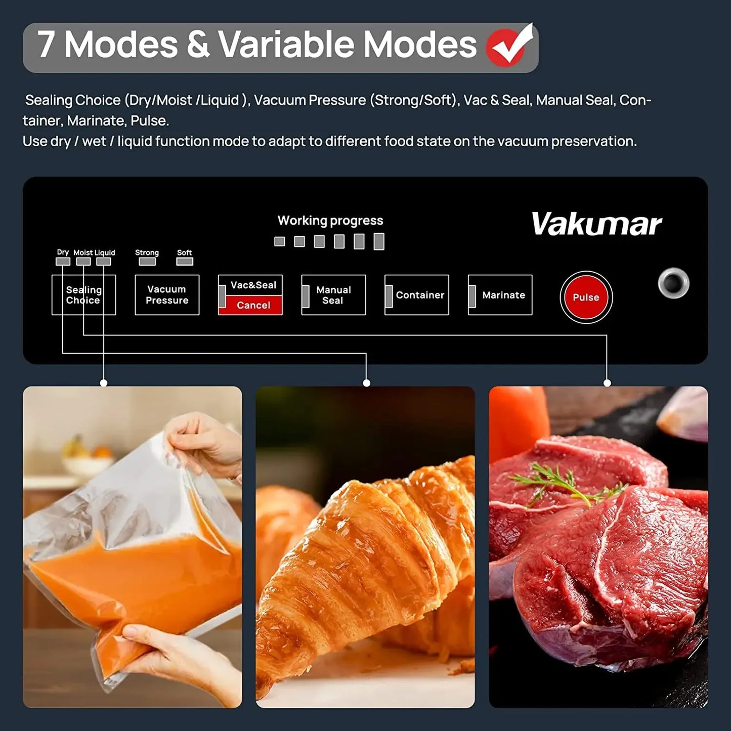 Vakumar VH5186 Vacuum Sealer Machine For Kitchen And Commercial Use