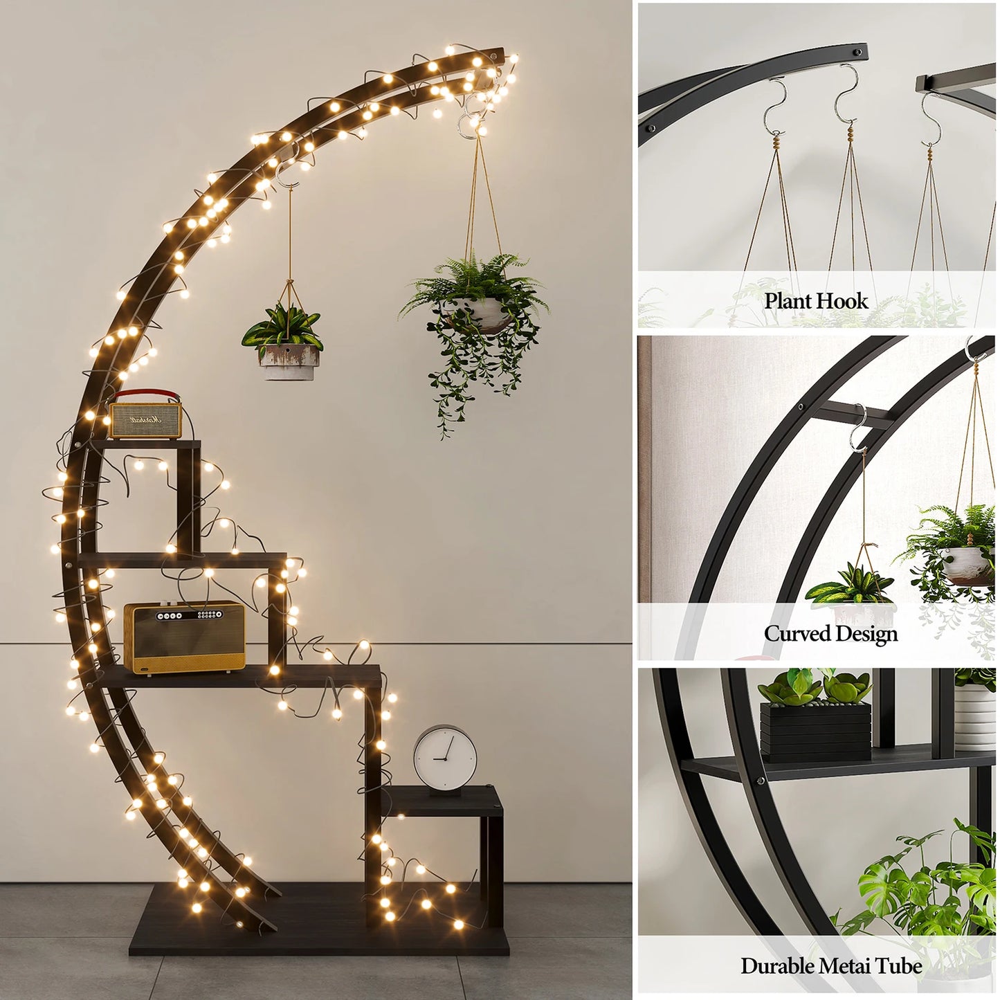 TWISTER.CK 5 Tier Flower Plant Stand Indoor Multi Shelf