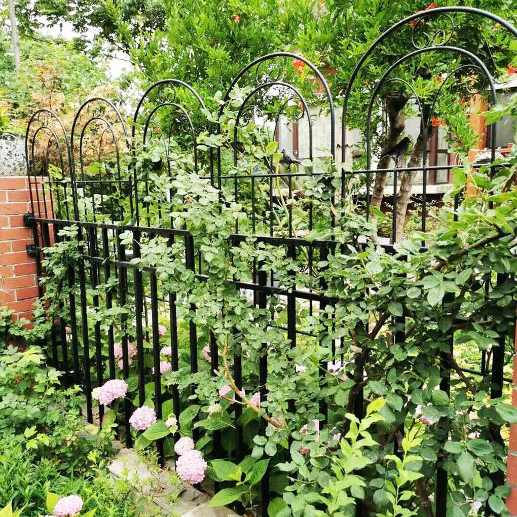 Metal Garden Trellis Fence Anti Rust Climbing Plant Panels