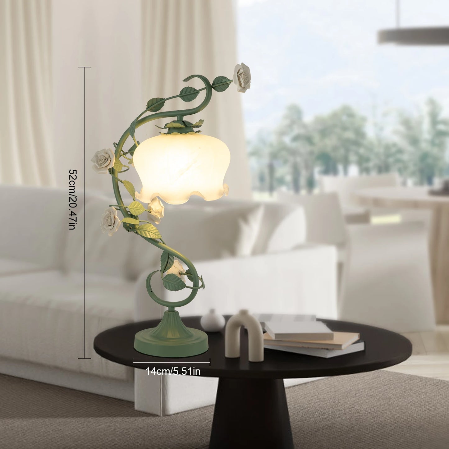 LOYALHEARTD Modern Bedside Lamp Flower Petal Reading Table Lamp
