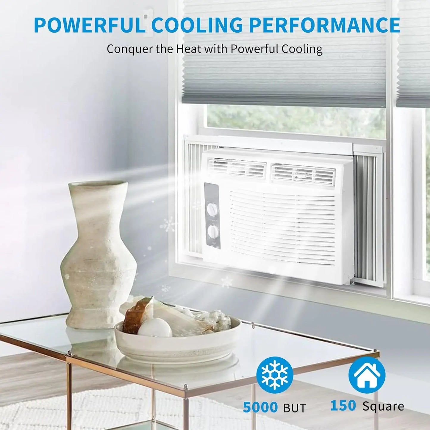 Acekool Cooling Only Window Air Conditioner For Rooms