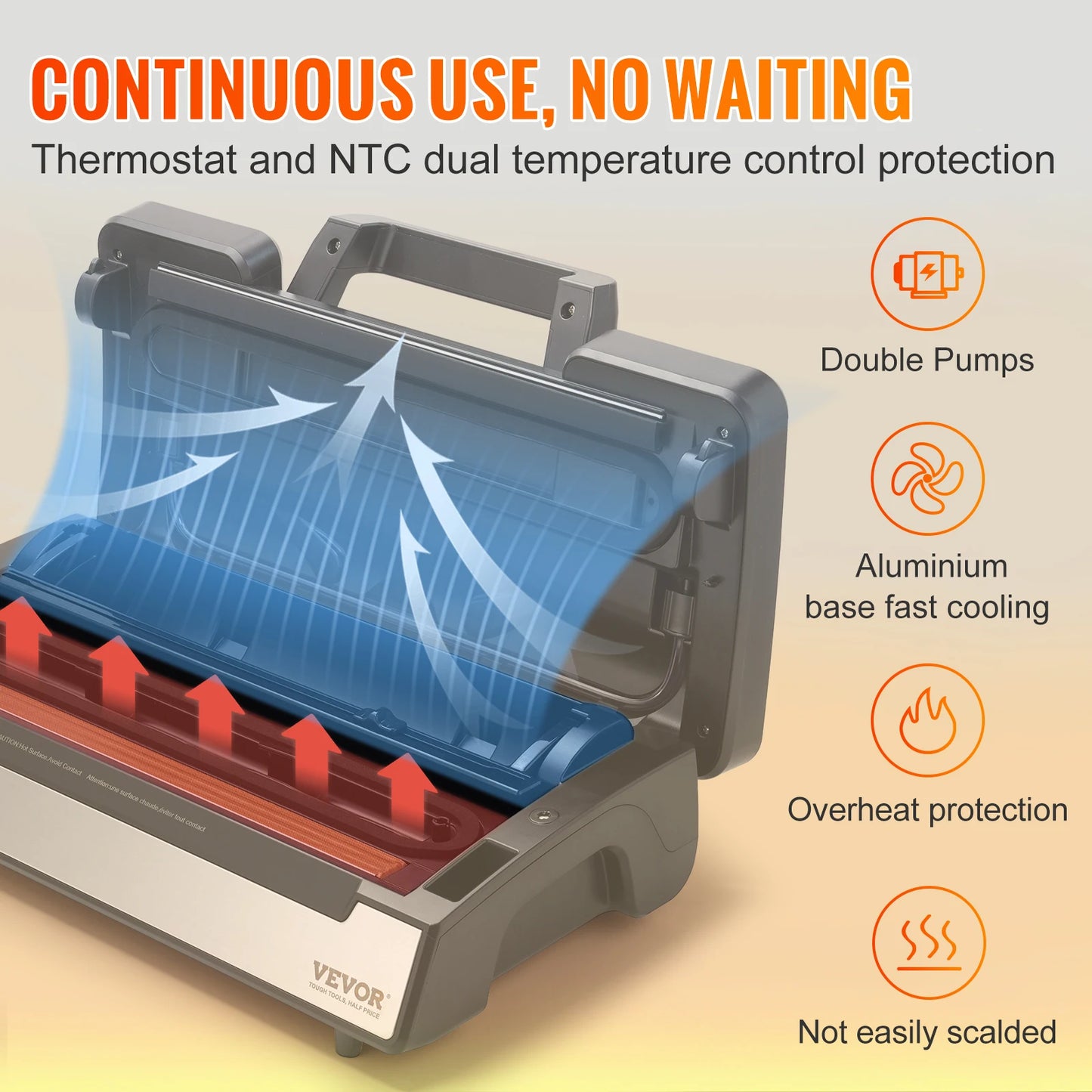 SucceBuy Vacuum Sealer 90KPa 130W With Free Vacuum Bags Included