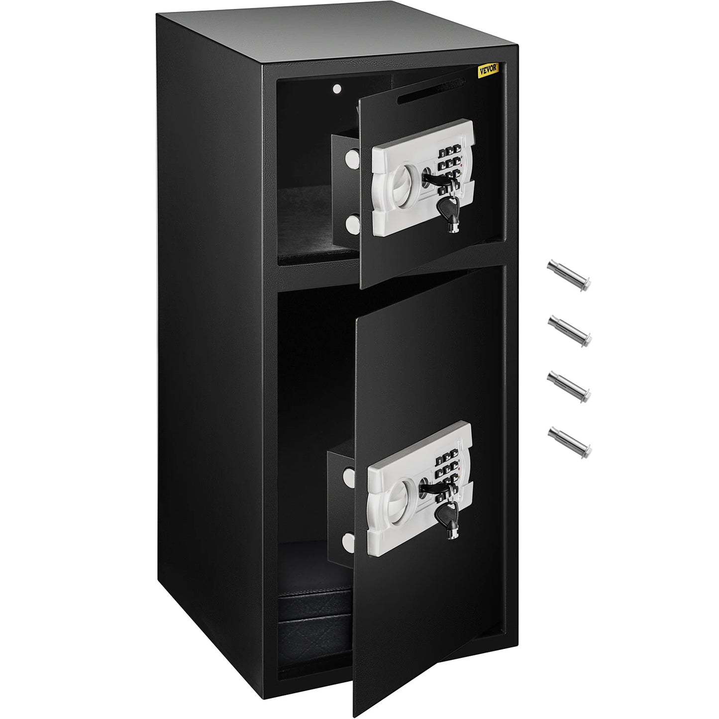 SucceBuy Digital Double Door Safe Deposit Box With Electronic Lock