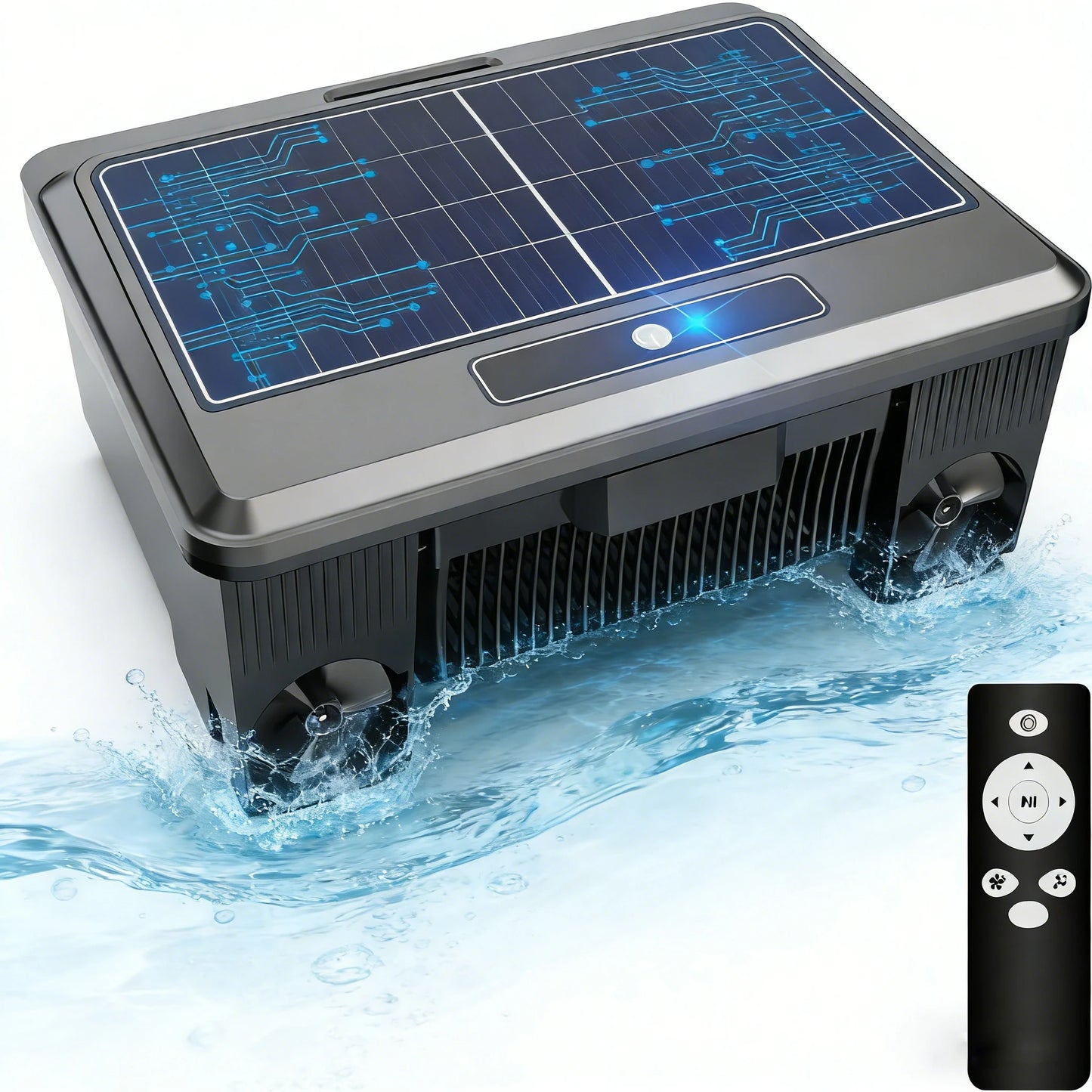 INSE Solar Powered Robotic Pool Cleaner With Remote