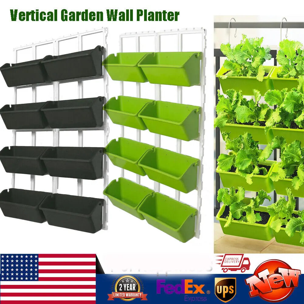 4 Tier Wall Mounted Elevated Garden Planter For Vertical Planting