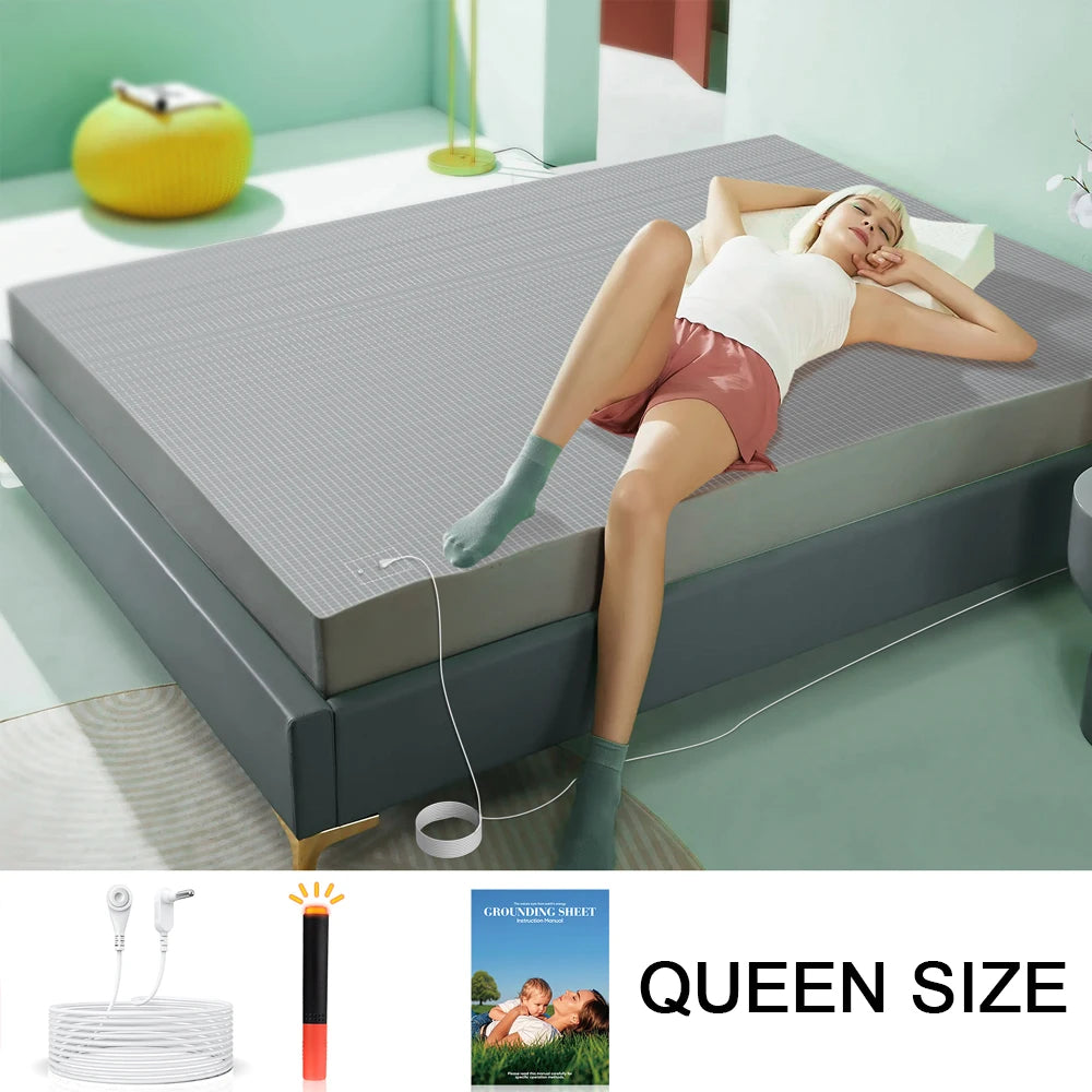 NONECN Astarexin Organic Cotton Earthing Fitted Sheet With Conductive Silver