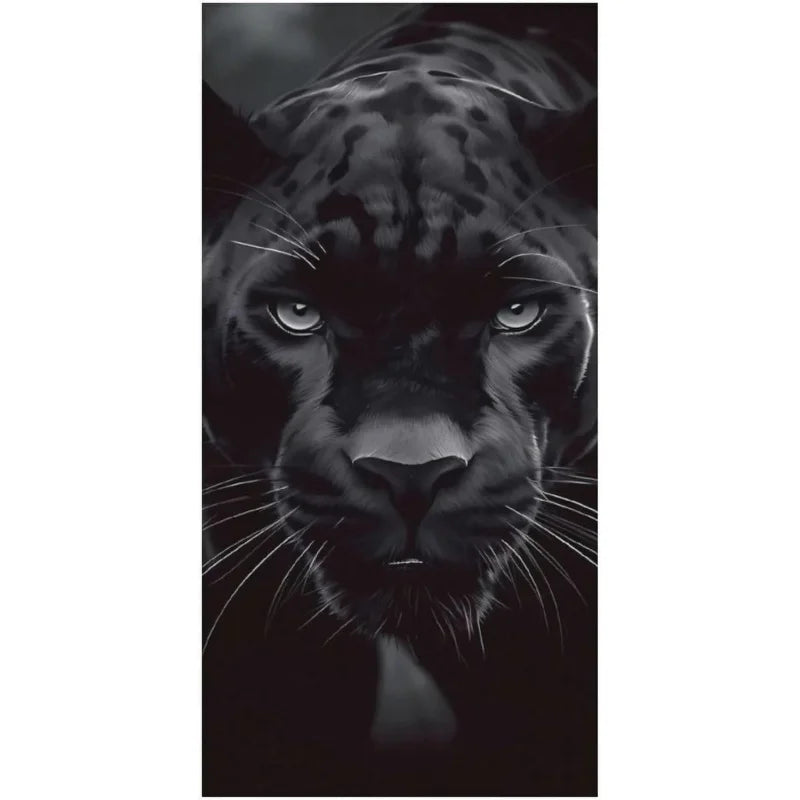 Panther Print Beach Towel Lightweight Quick Dry Microfiber