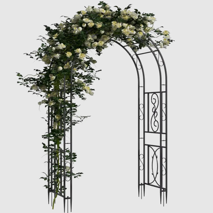 Heavy Duty Iron Garden Arbor Trellis For Climbing Plants
