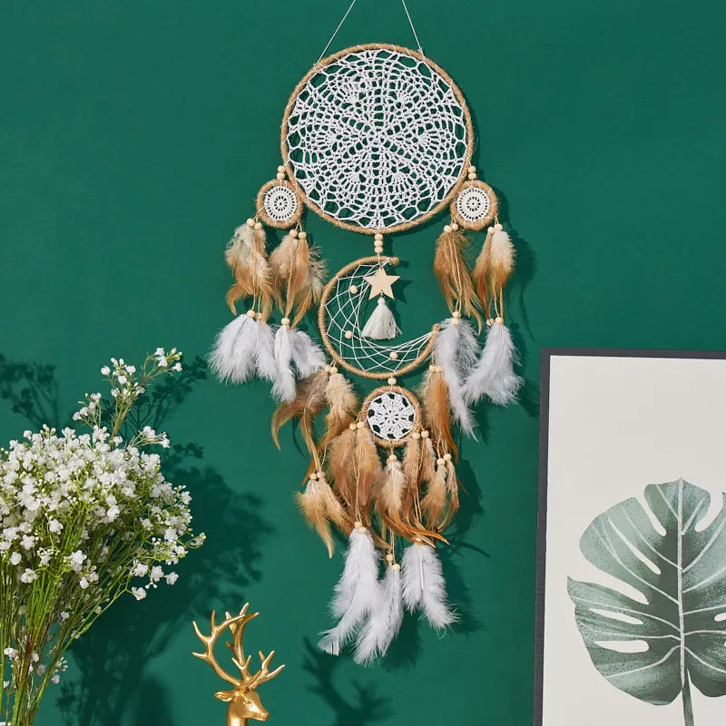 Dream Catcher Moon Dream Chaser Bohemian Wall Decor Bedside
