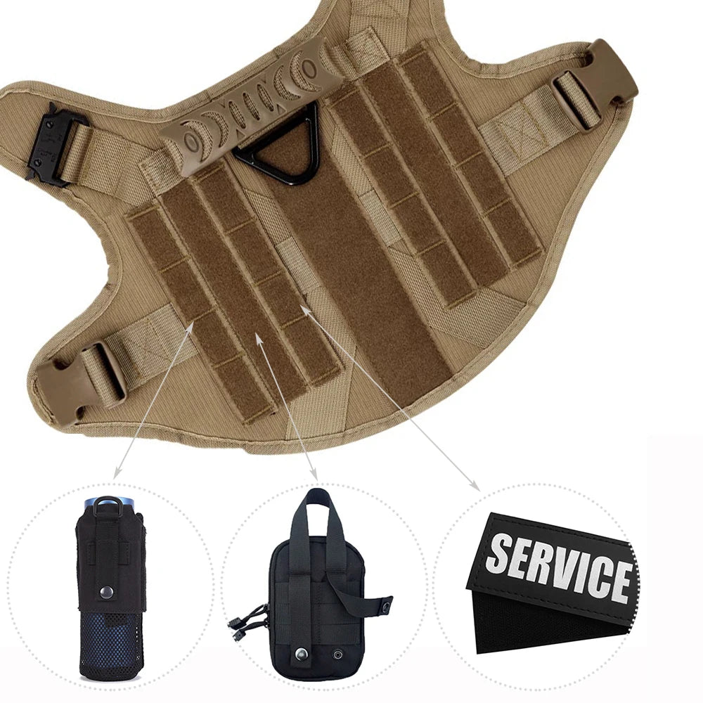 PETRAVELCN Padded Vest Harness Leash For German Shepherd Malinois