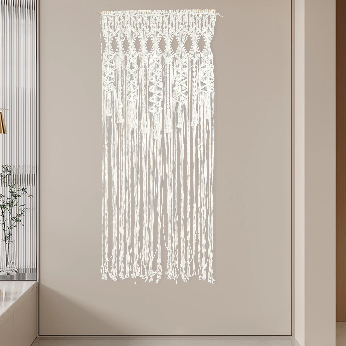 Macrame Wall Hanging Tapestry Boho Chic Handwoven Decor