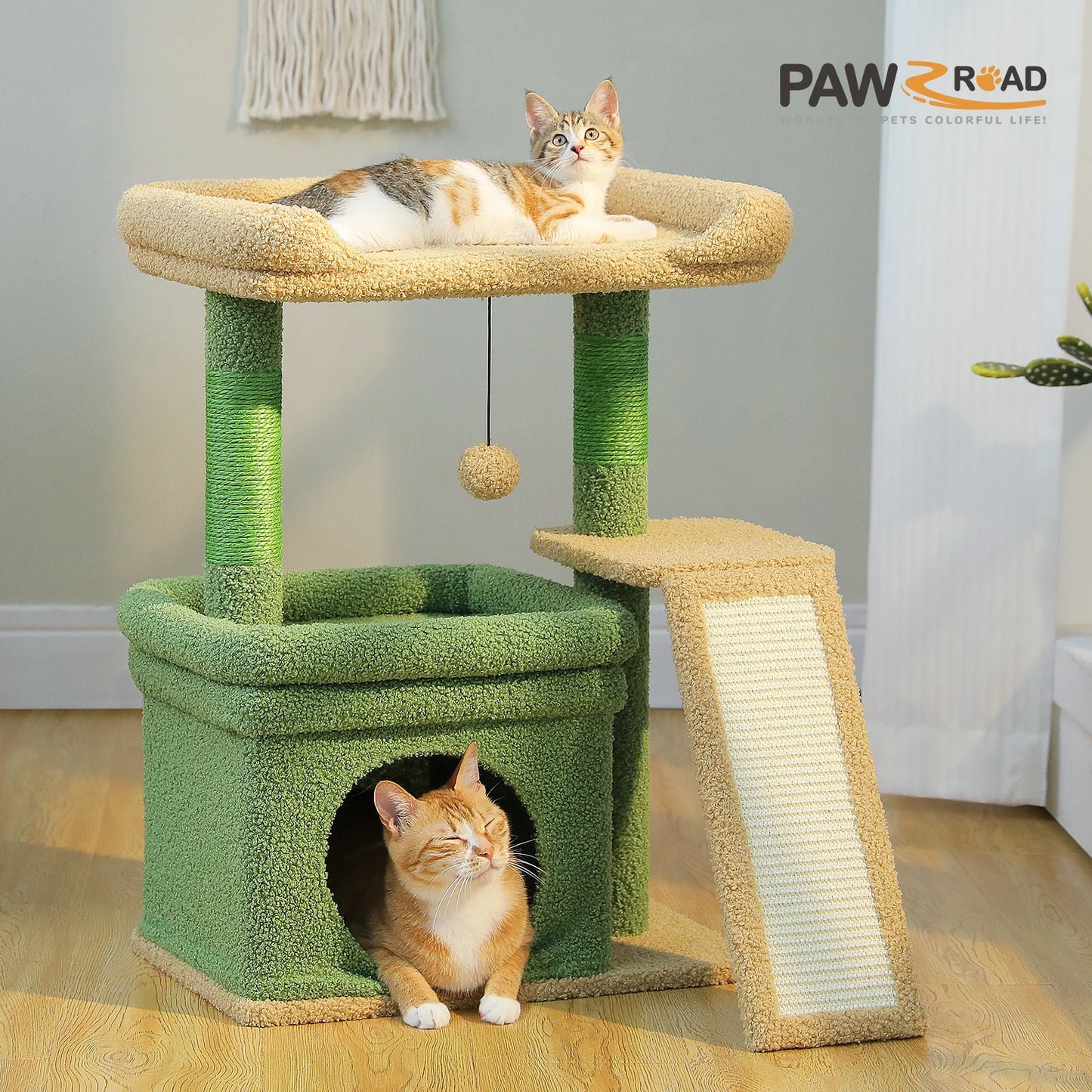 PAWZ Road Cat Tree Tower With Sisal Scratching Post