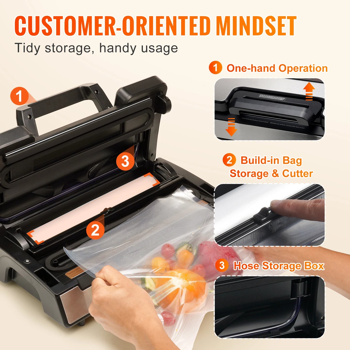 SucceBuy Vacuum Sealer 90KPa 130W With Free Vacuum Bags Included