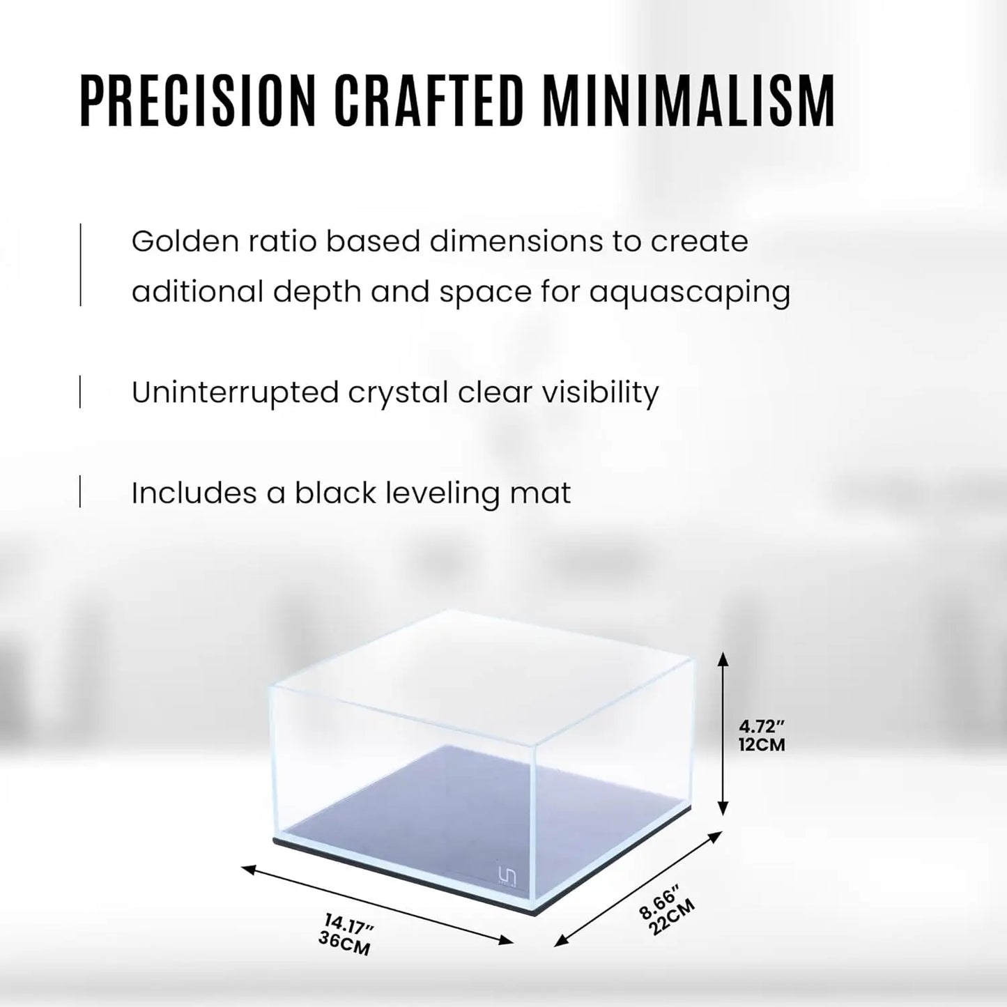 Clear Low Iron Rimless Glass Aquarium With Leveling Mat Included