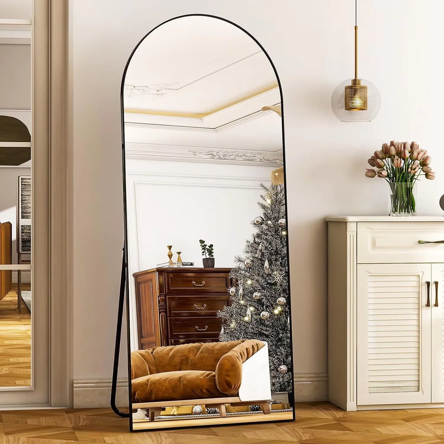 HARRITPURE Modern Mirror Aluminum Frame For Bedroom And Living Room