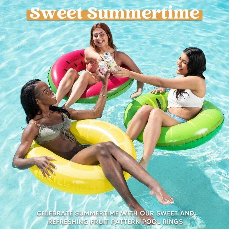 Joyfy Inflatable Fruit Ring Set For Pool Three Pack