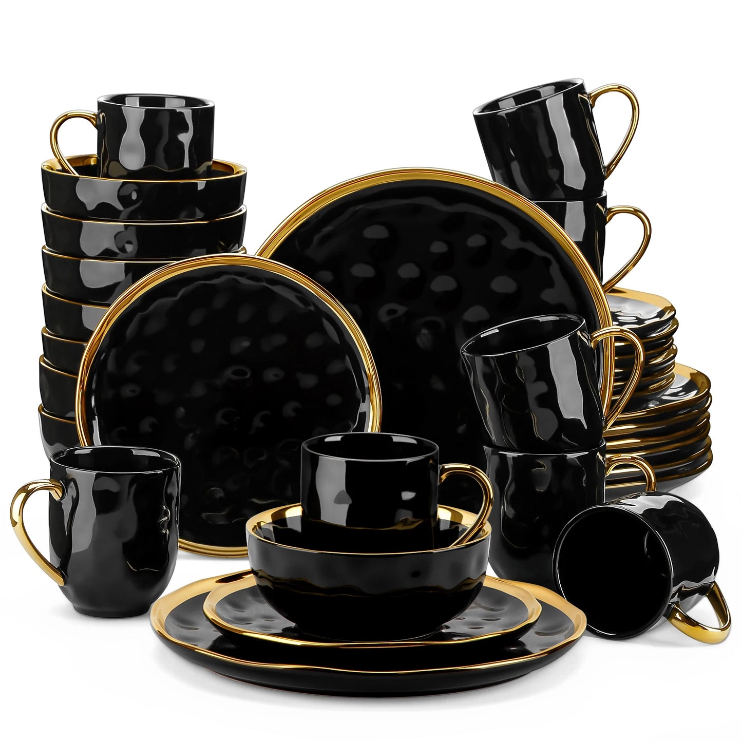 MALACASA Porcelain Dinnerware Set For Everyday Dining And Entertaining